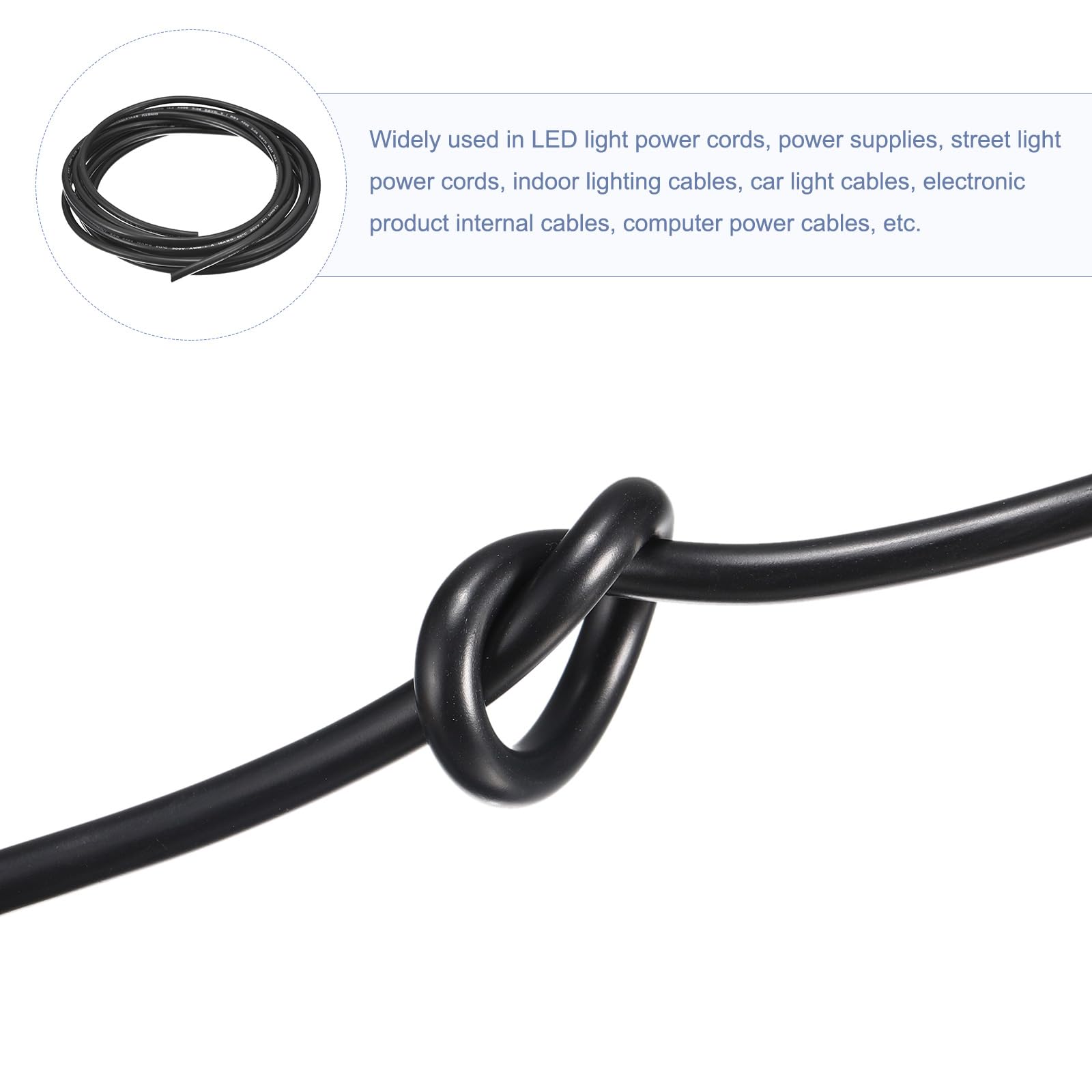 Amazon.co.jp: uxcell 電線ケーブル 24A WG電線 3芯 UL2464 錫メッキ銅